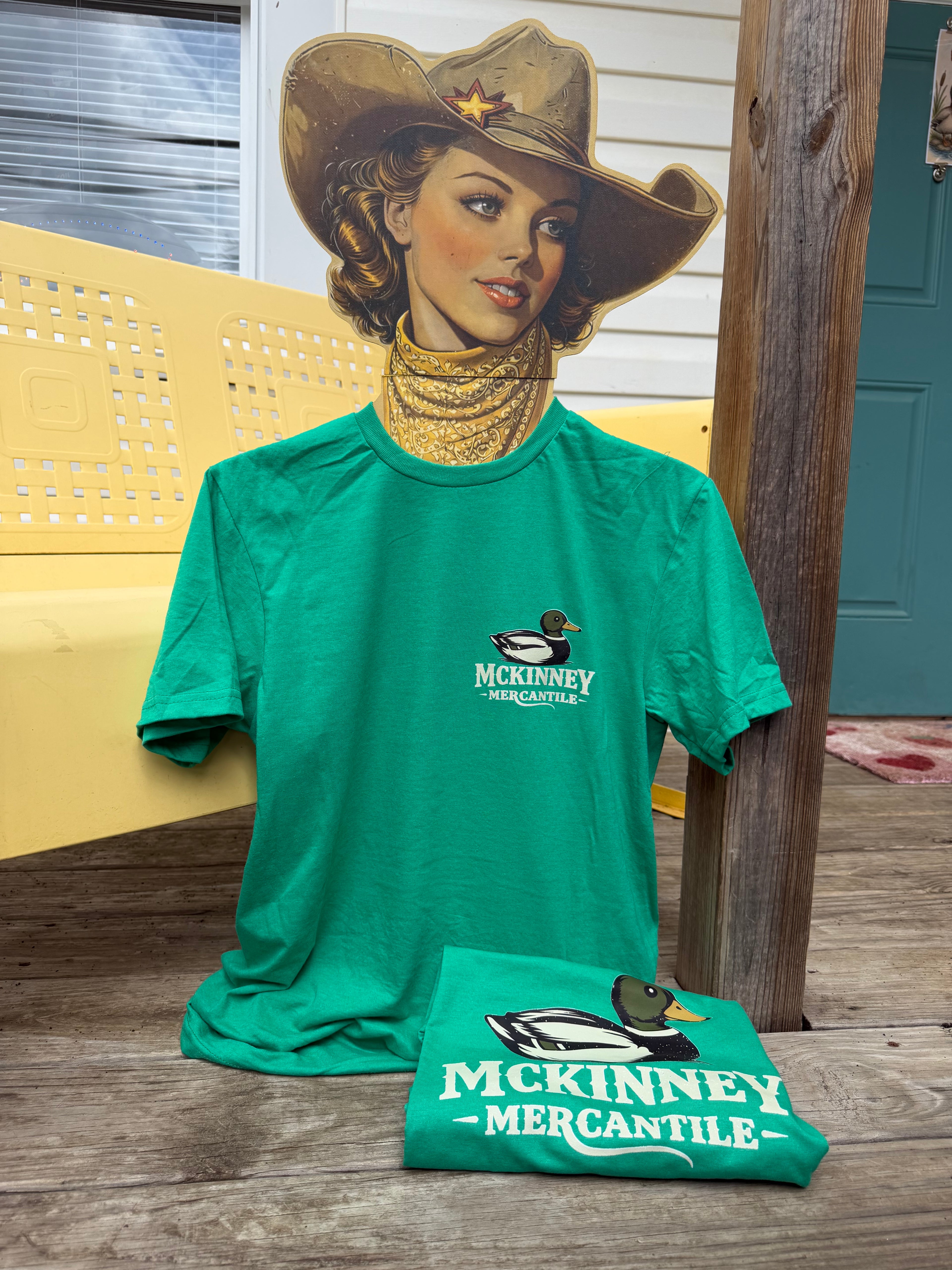 Green Heathered McKinney Mercantile Graphic Tee