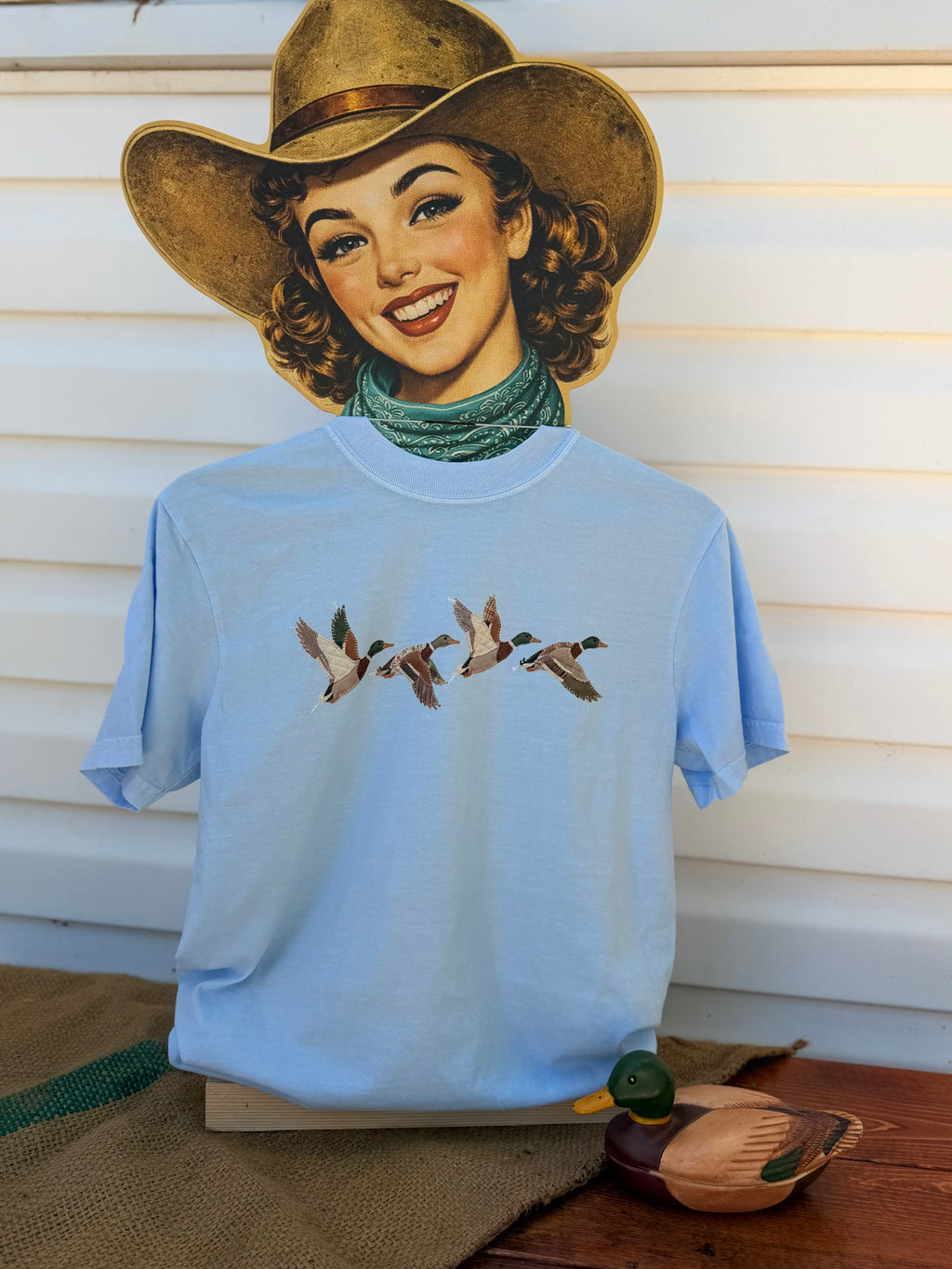 Flying Patchwork Ducks Graphic Tee