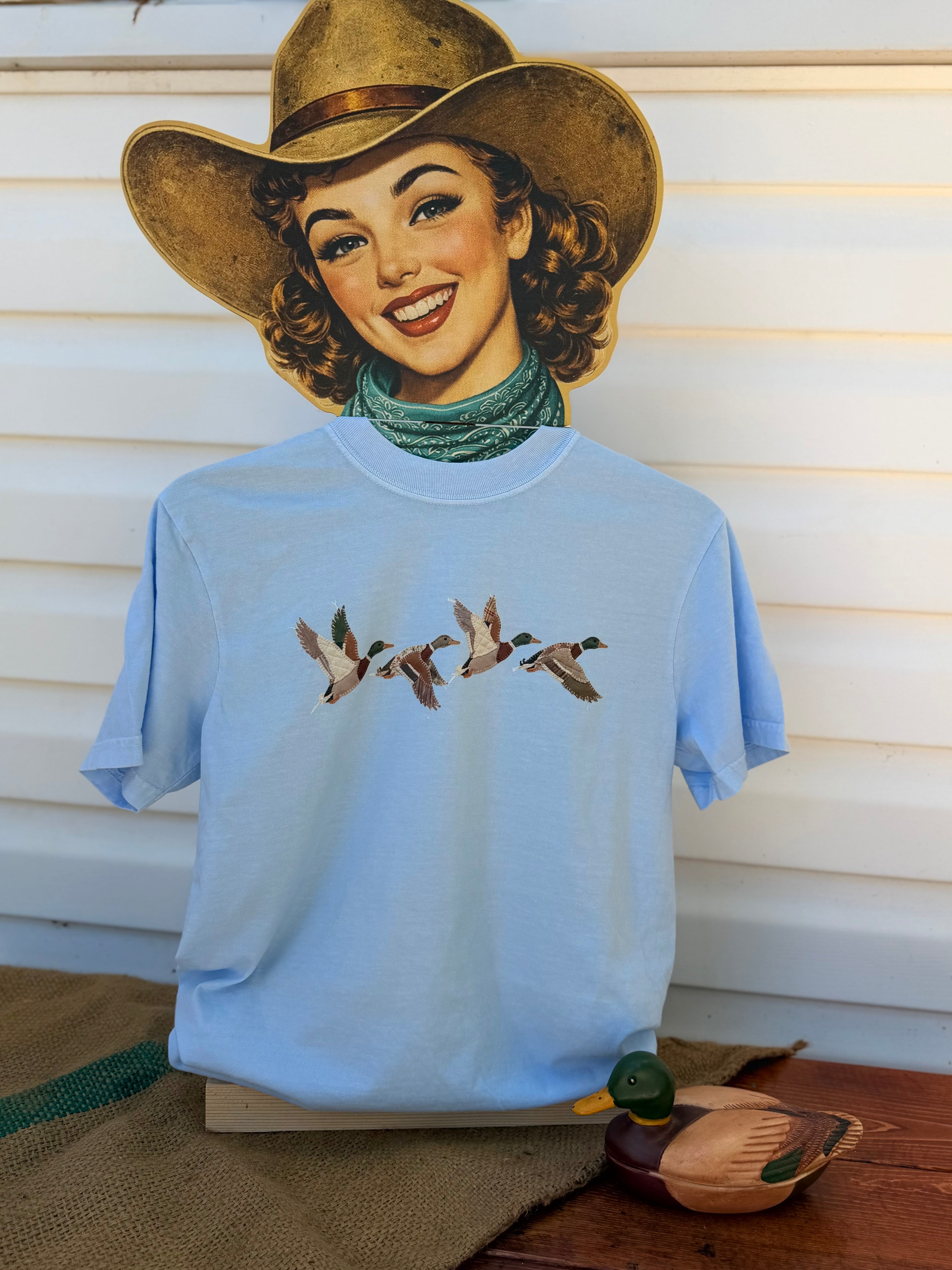 Flying Patchwork Ducks Graphic Tee