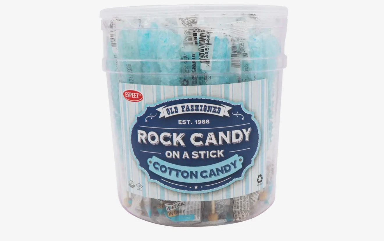 Old Fashion Rock Candy On A Stick- Cotton Candy
