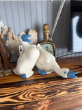 Ceramic Porcelain Geese Pair