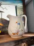 Vintage 1980s Ceramic Goose Pitcher