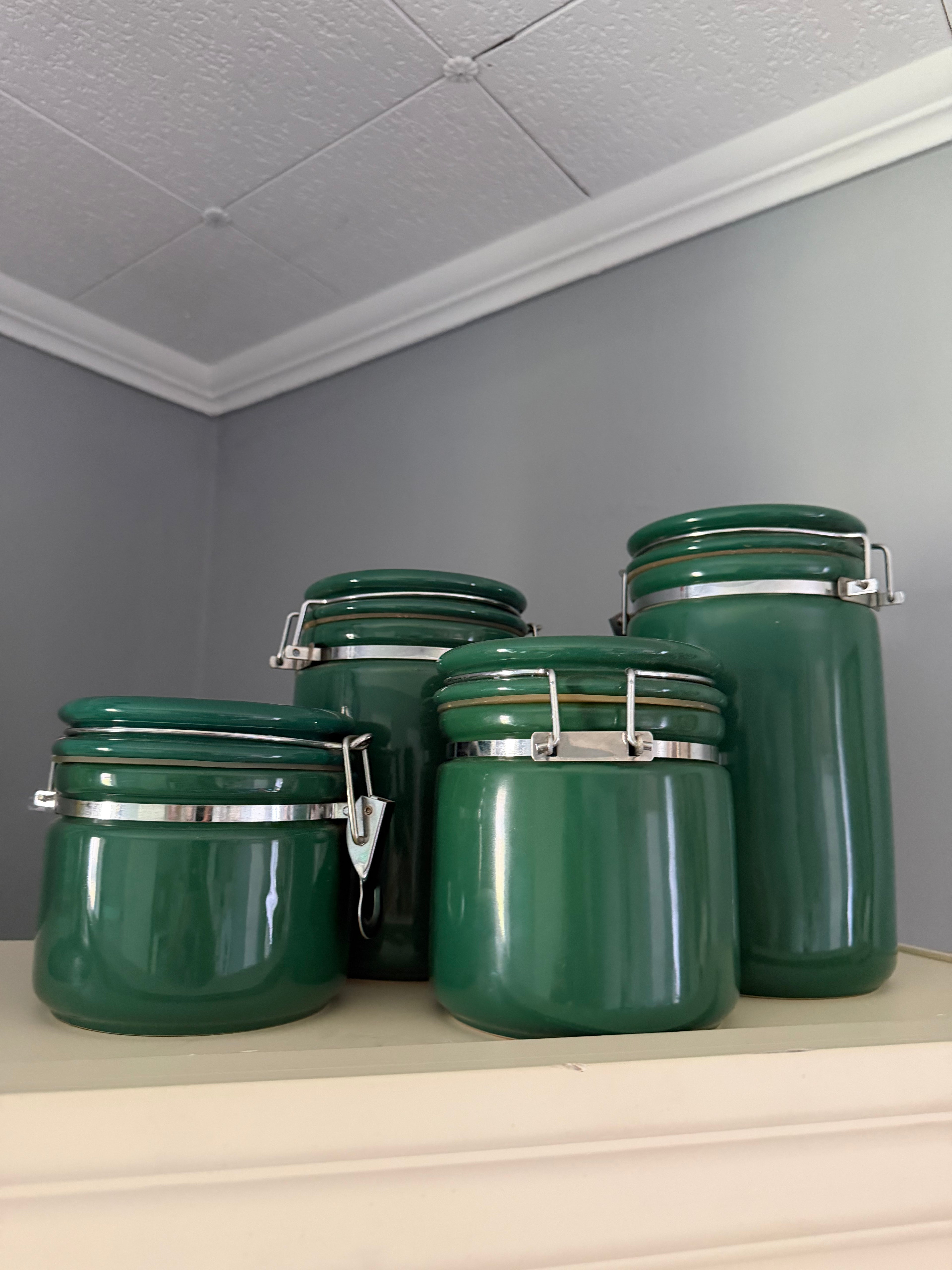 Forest Green Canisters