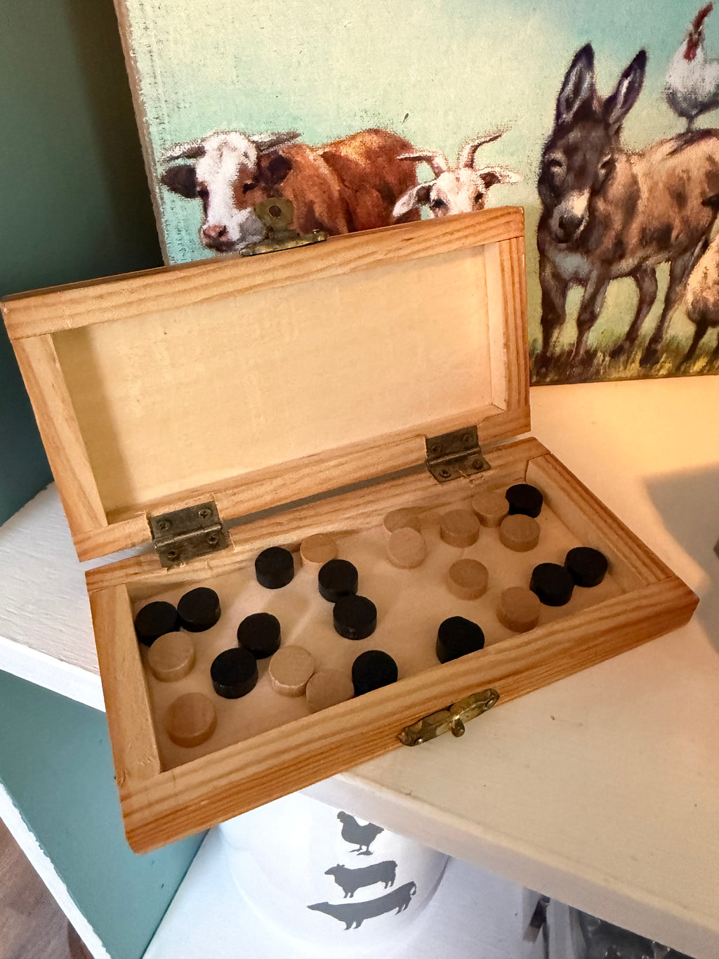 Handheld Checkers Set