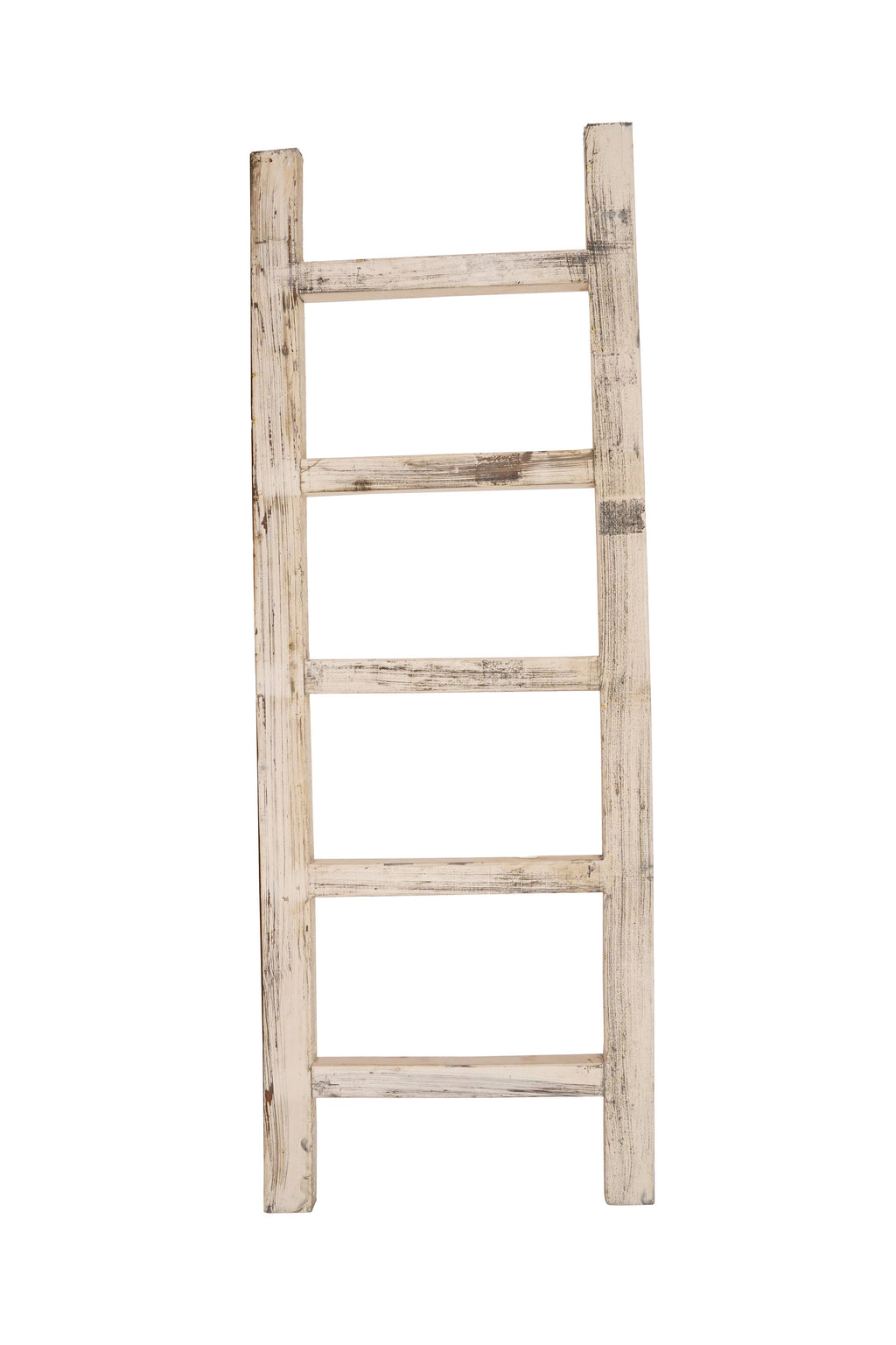 Farmhouse 4 Foot Blanket Wood Ladder: Vintage White