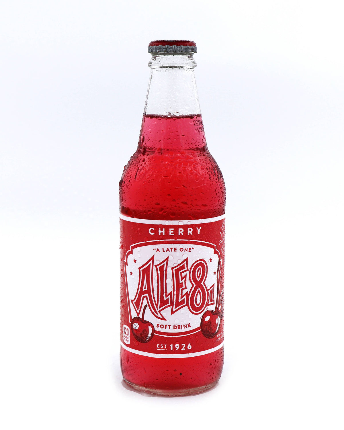 Ale-8 Cherry Soda, 12oz Glass Bottle