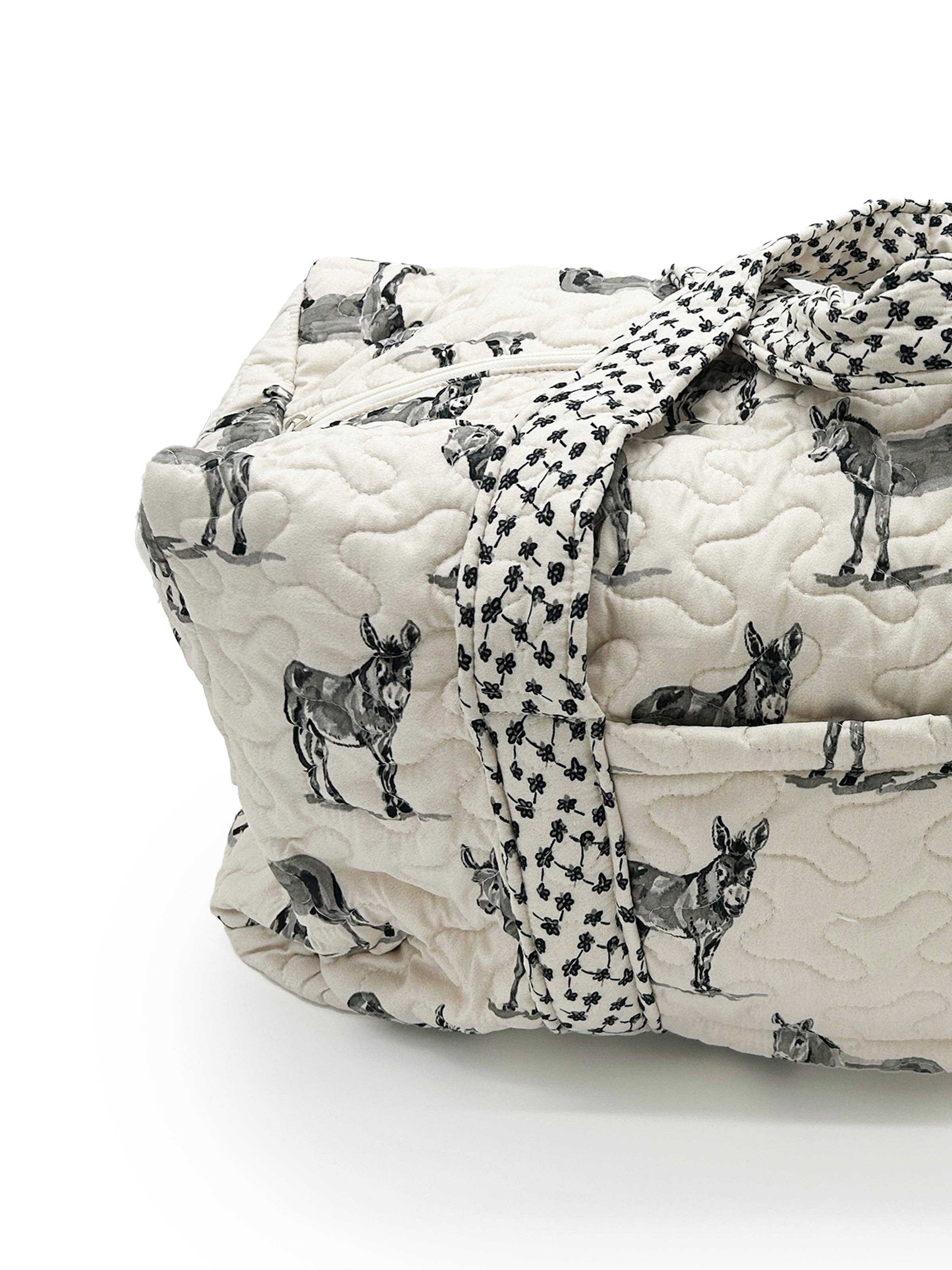 Donkey Icon Linen/Black Weekender Duffle Bag