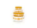 Mini Pyrex-Inspired Mixing Bowls – Retro Stackable Set: Butterfly Gold