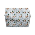 Mallory Ducks Icon Blue Quilted Makeup Bag: Large