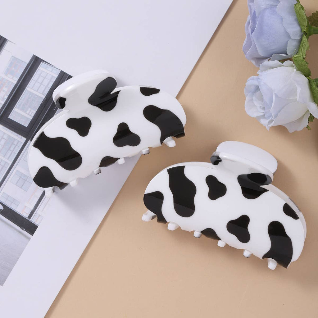 Cow Print Claw Clip