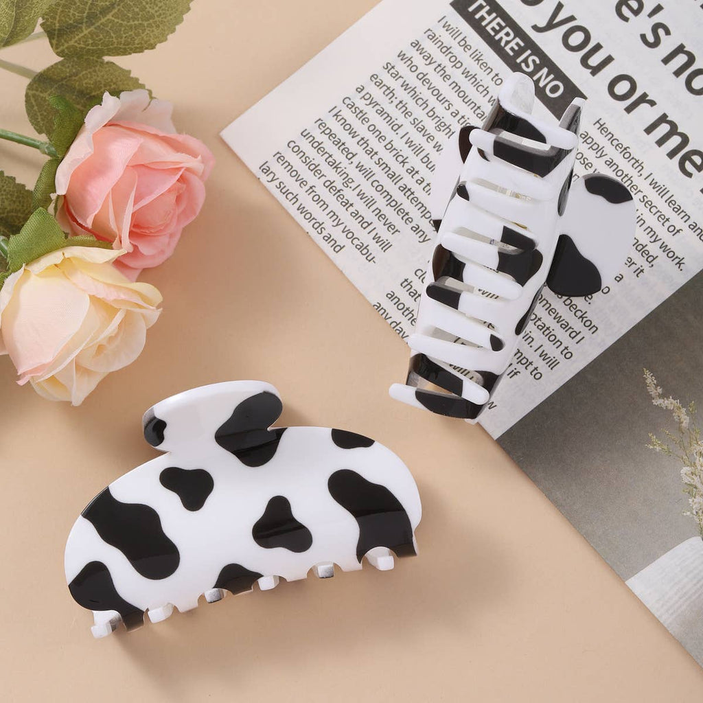 Cow Print Claw Clip