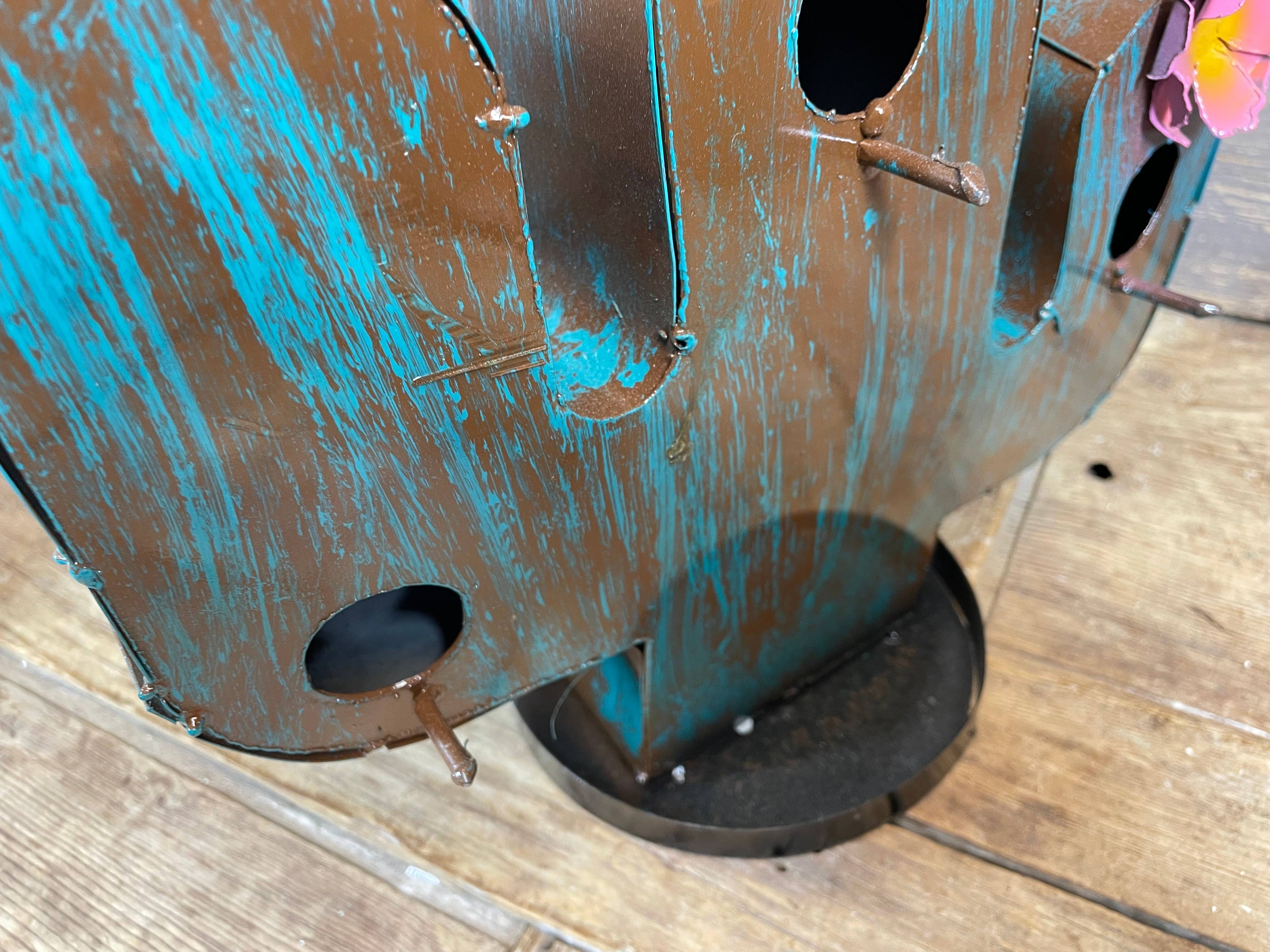 Cactus Metal Bird House