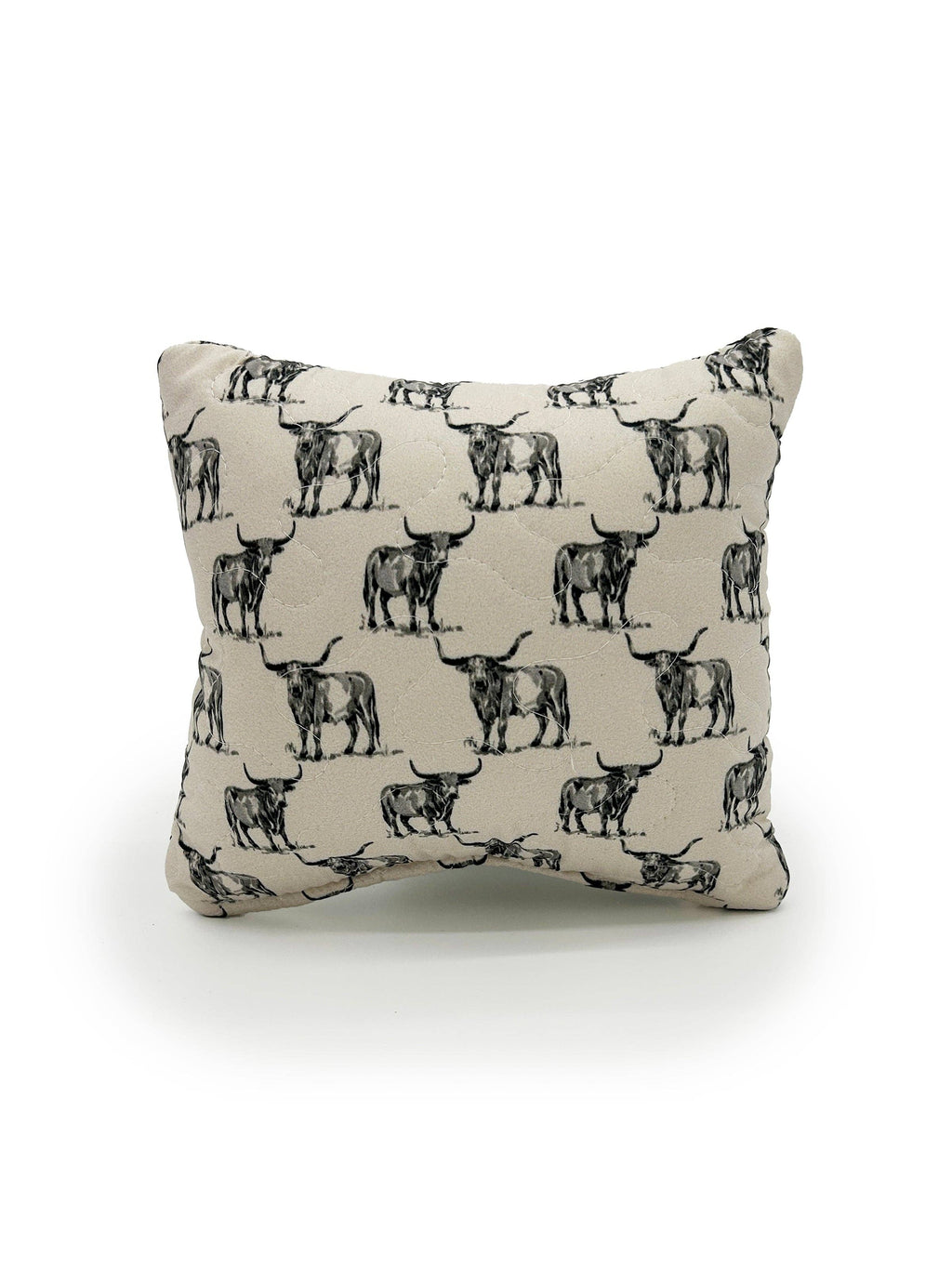 "Hey Y'all" Longhorns Quilted Mini Pillow 8" x 8"