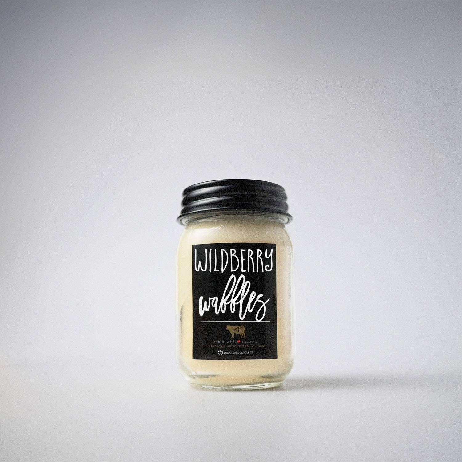 13 oz Mason Jar Candle: Wildberry Waffles