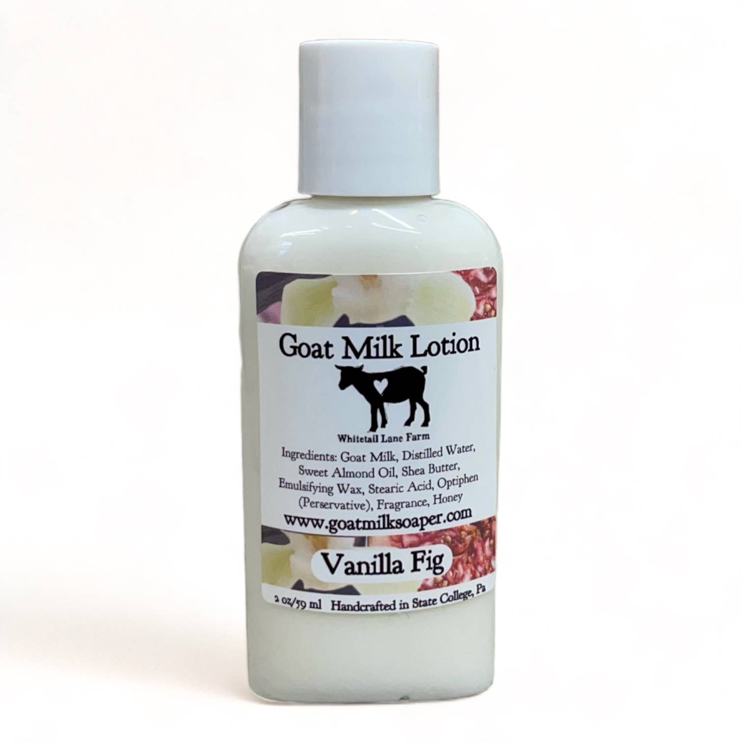 Goat Milk Lotion - Vanilla Fig: 8.5 oz with disc cap lid