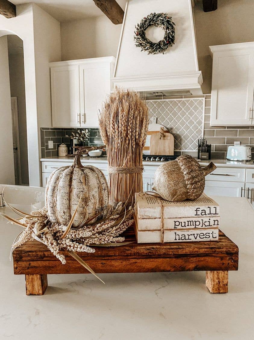 Handmade All Natural Rectangular Wood Stool