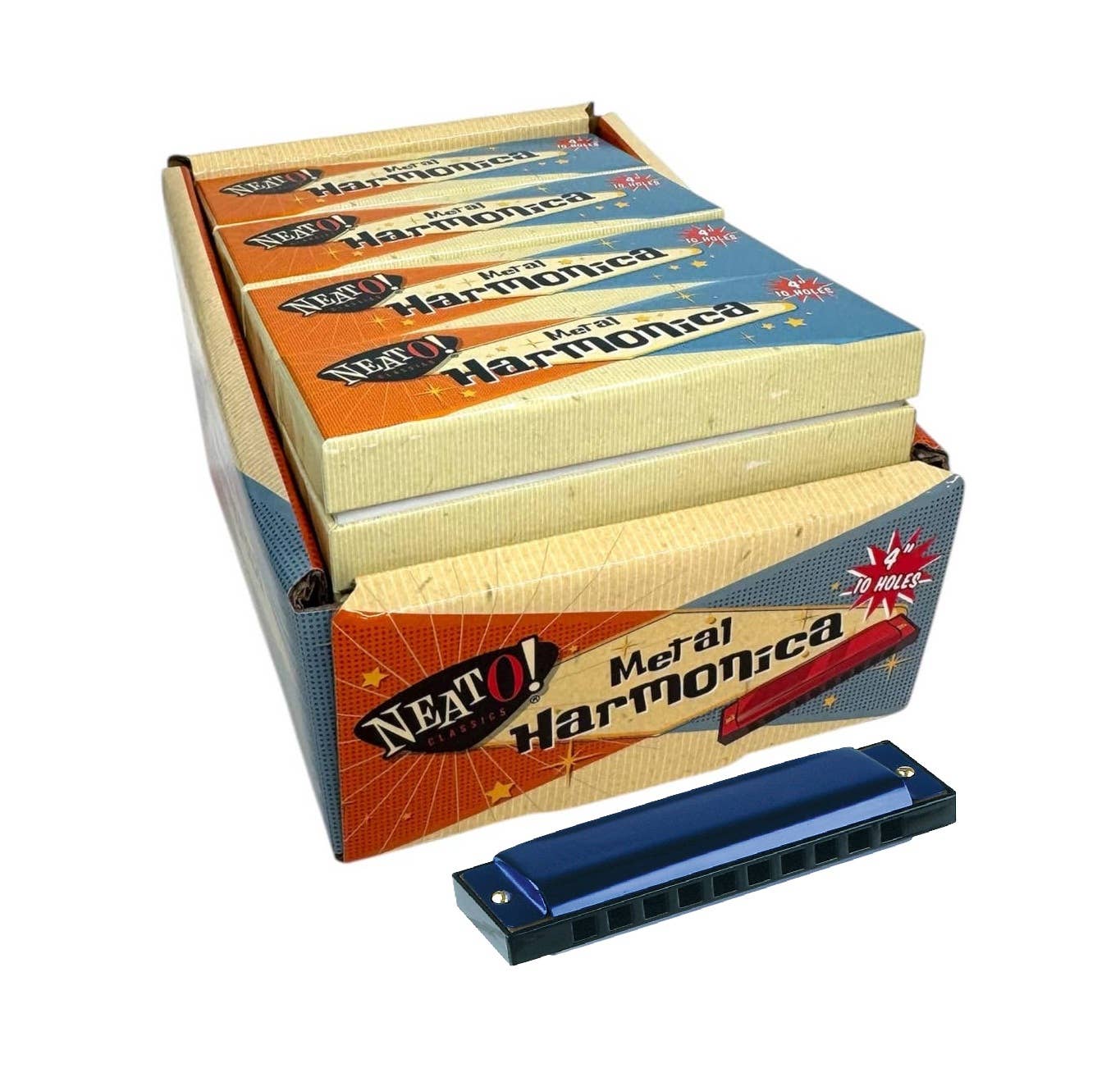 Neato! 4" Metal Harmonica