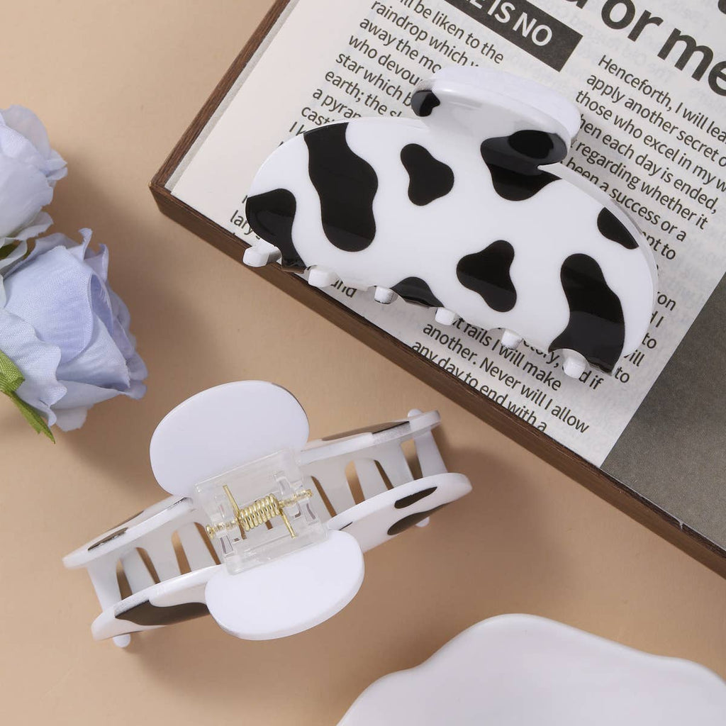 Cow Print Claw Clip