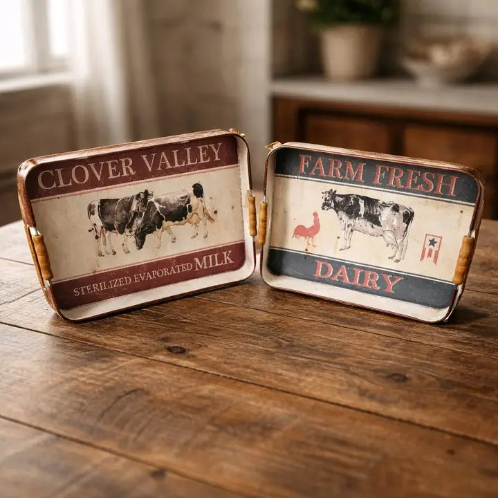 Dairy Cow Metal Tray