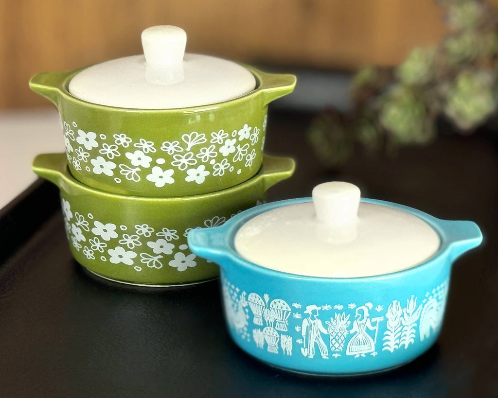 Pyrex-Inspired Spring Blossom Casserole Ceramic Trinket Box
