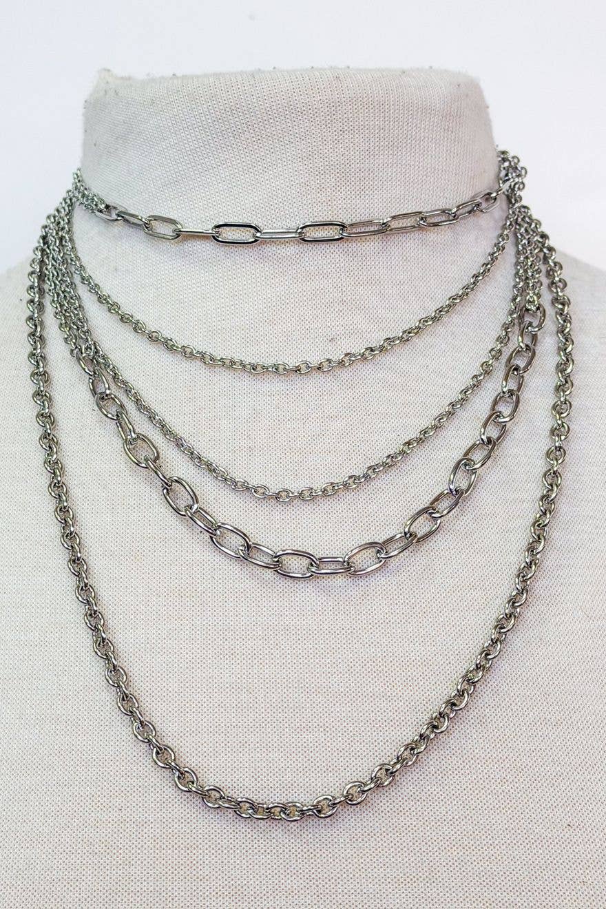 Syrah Necklace Silver