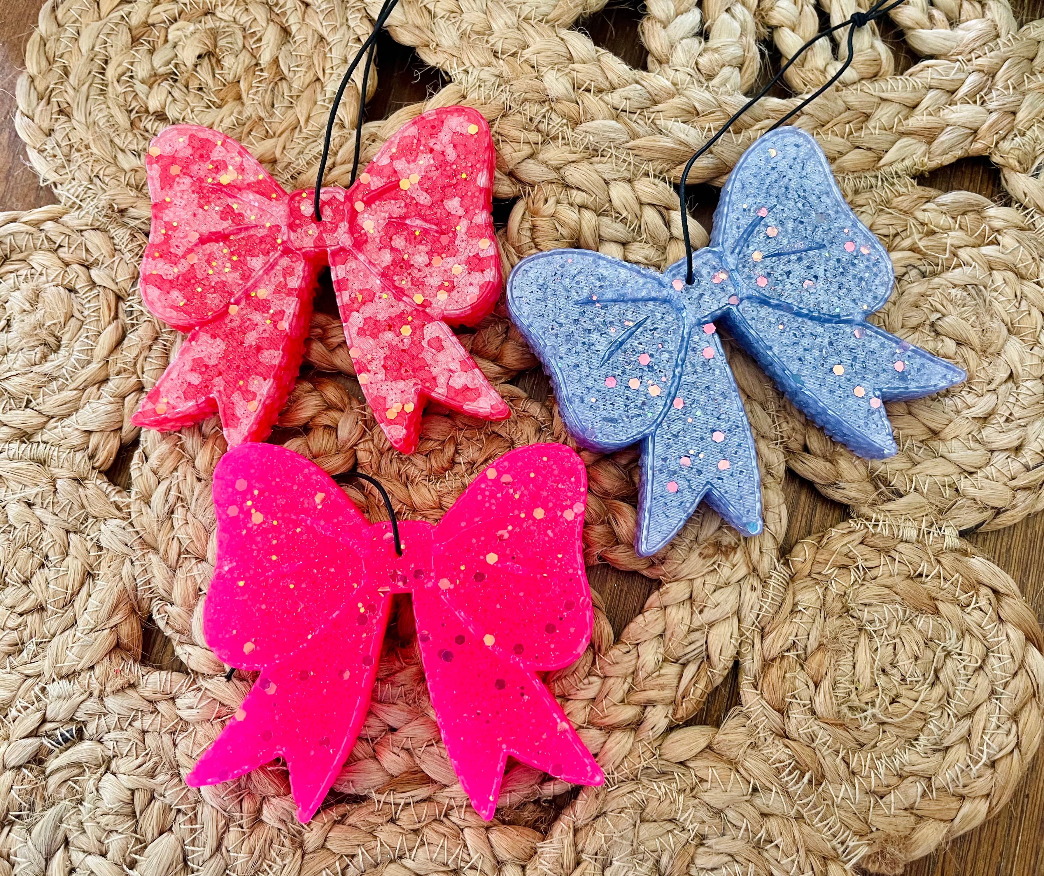Glitter Bow Car Freshie 