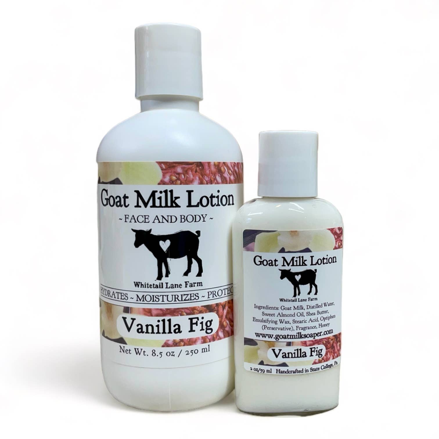 Goat Milk Lotion - Vanilla Fig: 8.5 oz with disc cap lid
