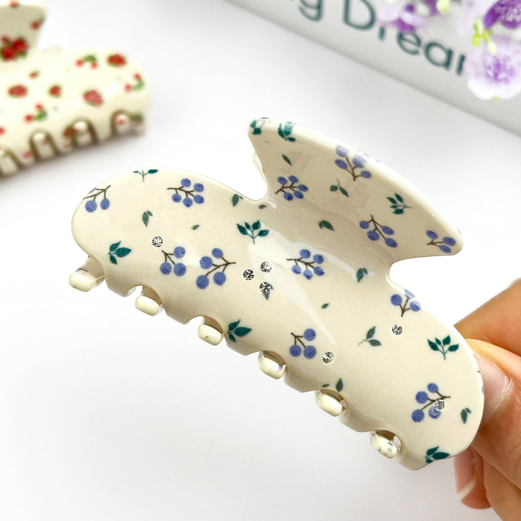 Elegant Dainty Blueberry Claw Clip
