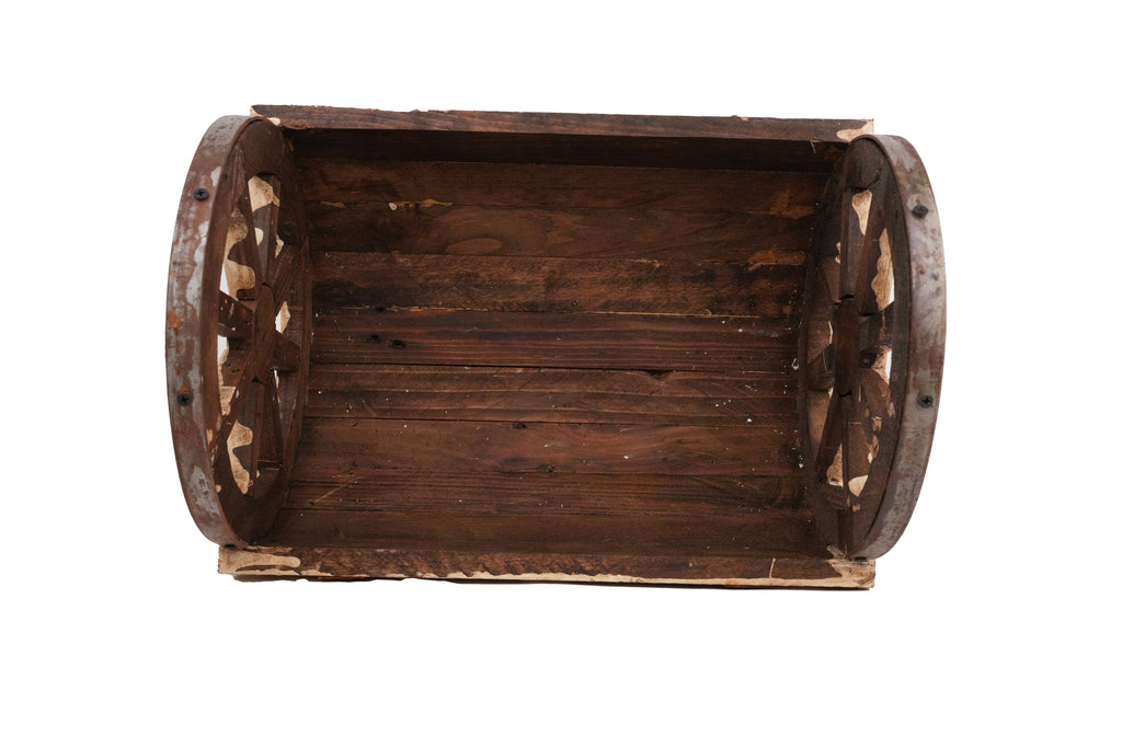 Half Barrel Wooden Storage Rack