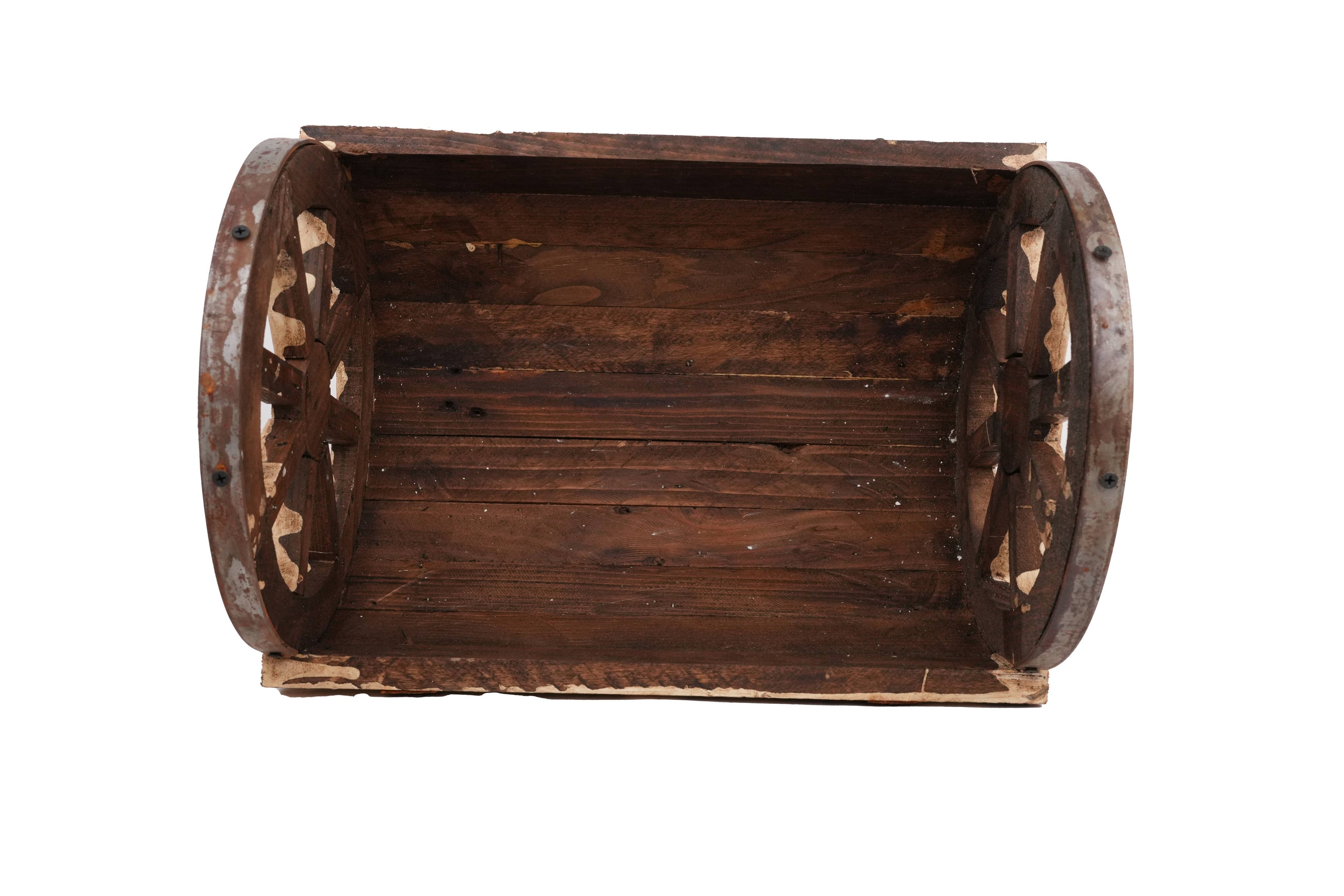 Half Barrel Wooden Storage Rack