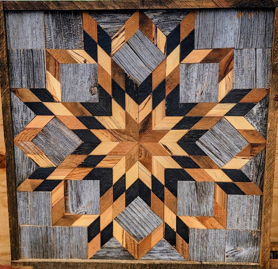 22x22" Barn Quilt: Naturals