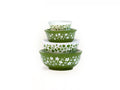 Mini Pyrex-Inspired Mixing Bowls – Retro Stackable Set: Spring Blossom